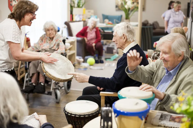 Music therapy in an older adult care setting
